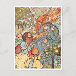 Om een Fairy  illustratie Briefkaart te ontmoeten