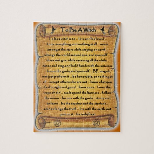 Om een heks-Pagan-puzzel te worden Legpuzzel (Verticaal)