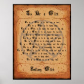 Om een heks te zijn poster (Voorkant)