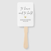 Om een huwelijk te hebben en te houden handwaaier (Voorkant)