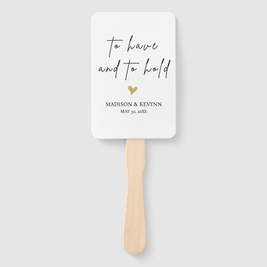 Om een huwelijk te hebben en te houden handwaaier (Voorkant)