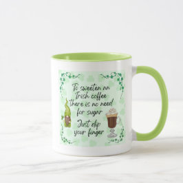 Om een Ierse koffie te zoeten. Mok