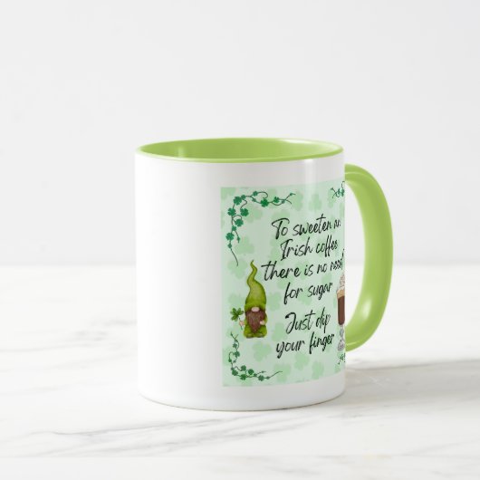 Om een Ierse koffie te zoeten. Mok (Voorkant rechts)