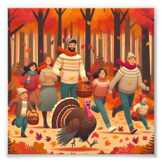 Om een kalkoen te vangen foto afdruk (Voorkant)