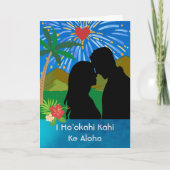Om een liefhebbende Hawaiiaanse Jubileum te worden Kaart (Voorkant)