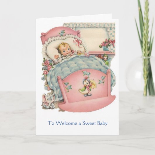 - Om een lieve Baby te verwelkomen, Kaart (Voorkant)