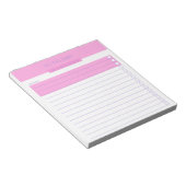 Om een lijst met hot roze te doen notitieblok (Schuin)