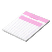 Om een lijst met hot roze te doen notitieblok (Linkerzijde)