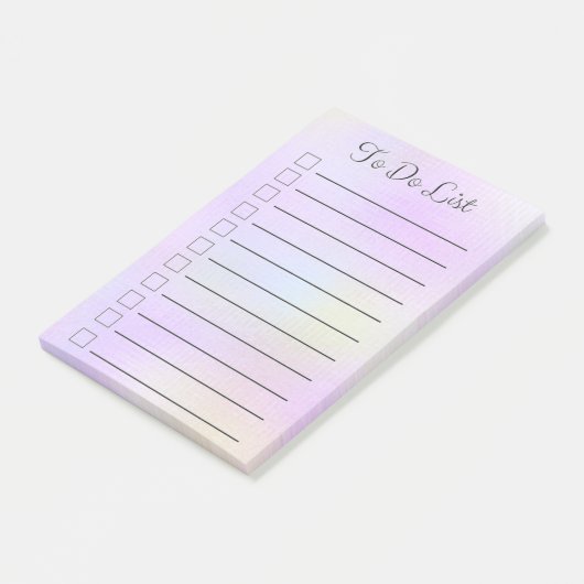 Om een lijst met moderne kalligrafiepastel te make post-it® notes (Schuin)