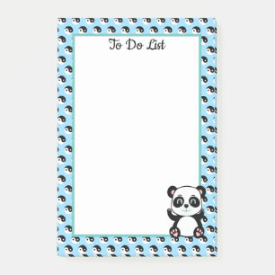 Om een lijst met Panda-Beer en Yin Yang Pattern te Post-it® Notes