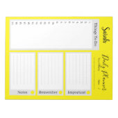 om een lijst te maken met een dagelijkse geel mini notitieblok (Voorkant)