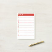 Om een minimalistisch rood te doen post-it® notes (Op bureau)
