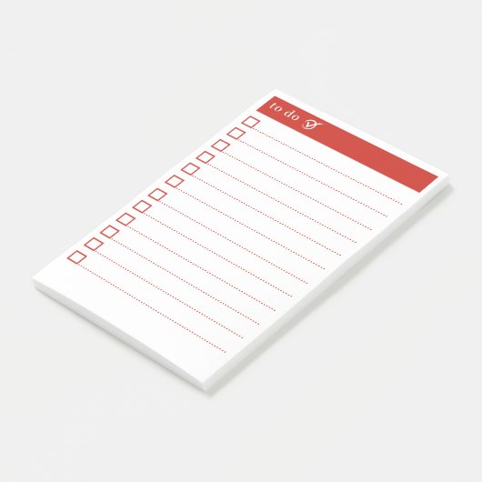 Om een minimalistisch rood te doen post-it® notes (Schuin)