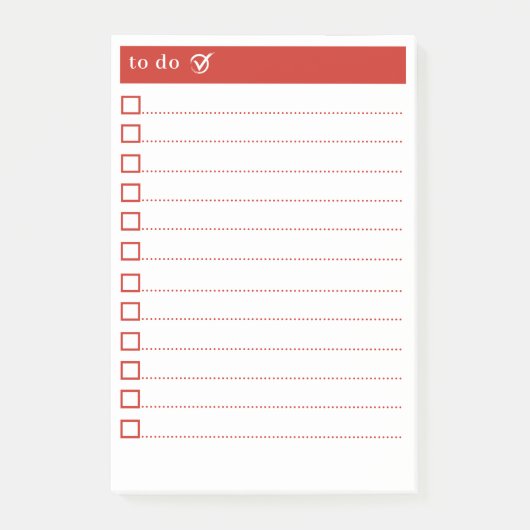 Om een minimalistisch rood te doen post-it® notes (Voorkant)
