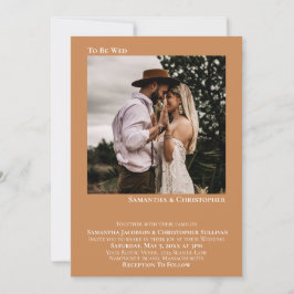 Om een minimalistische Golden Tan-fotobruiloft met Kaart