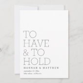 Om een moderne typografische bruiloft te hebben en save the date (Voorkant)