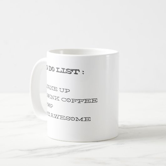 Om een mok van een lijst te doen (Voorkant links)