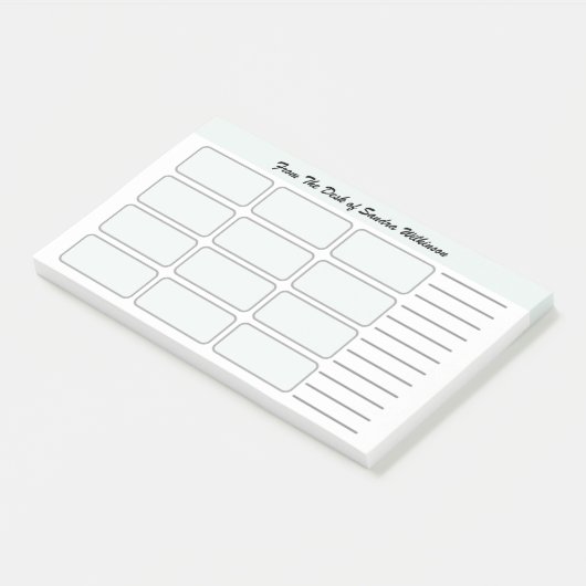 Om een overzicht te geven van het georganiseerde K Post-it® Notes (Schuin)