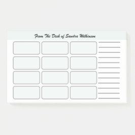 Om een overzicht te geven van het georganiseerde K Post-it® Notes