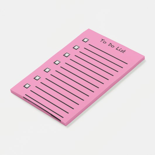 Om een plakkerige notitie te doen roze post-it® notes (Schuin)