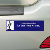 Om een proef door jury te hebben bumpersticker (Op auto)