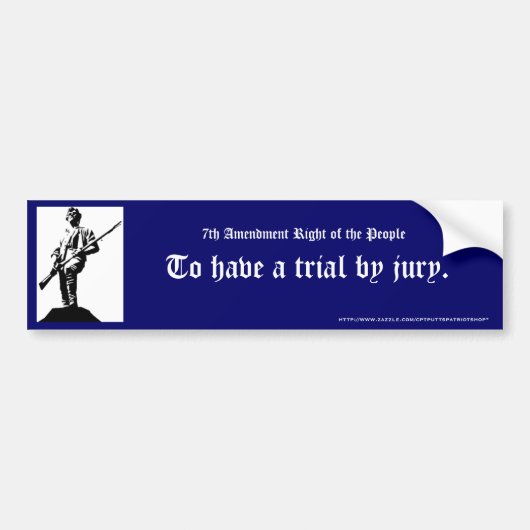 Om een proef door jury te hebben bumpersticker (Voorkant)