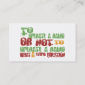 Om een radio te gebruiken visitekaartje (Achterkant)