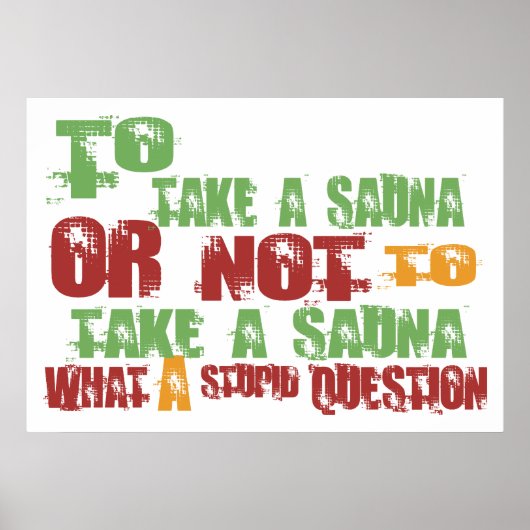 Om een Sauna te nemen Poster (Voorkant)