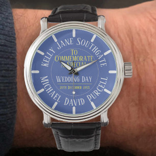Om een trouwdag te herdenken. echtpaar horloge