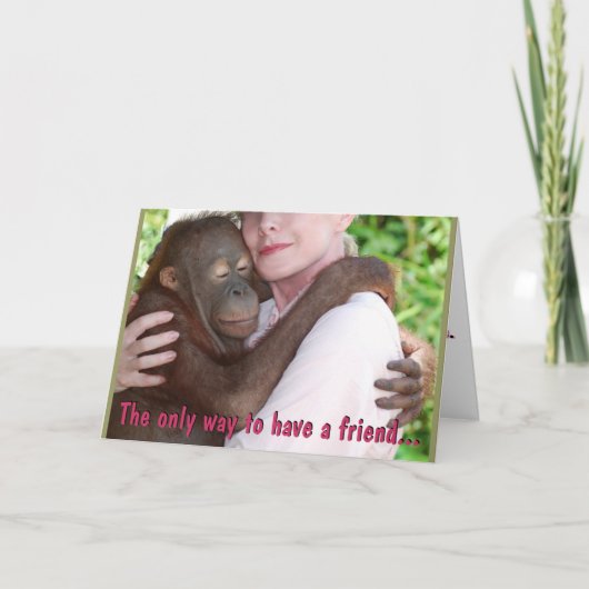 Om een vriend te hebben bedankkaart (Voorkant)