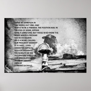 Om een vuurman te zijn poster