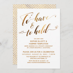 Om een witte Gold Post-Wedding evenement te hebben Kaart