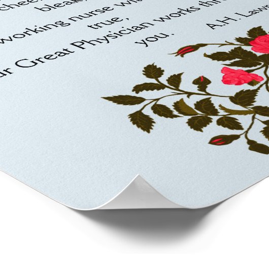 Om een zuster te zijn, gedicht met roze rozen poster (Hoek)