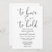 Om een zwart-wit bruiloft te hebben en te houden kaart (Voorkant / Achterkant)