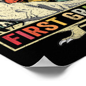 Om eerste klas 1e dag van school dinosaurus bo te  poster (Hoek)