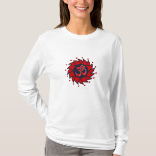 Om en Red Pinwheels - Yoga Hoodie T-shirt
