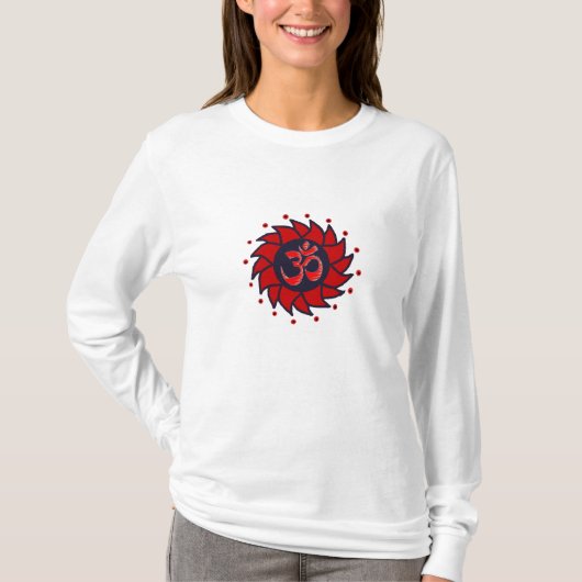 Om en Red Pinwheels - Yoga Hoodie T-shirt (Voorkant)