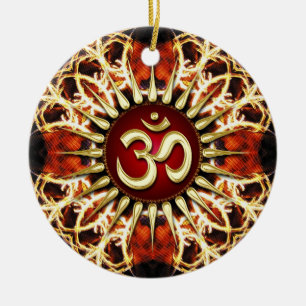 OM Fire Energy Spirit keramisch Ornament