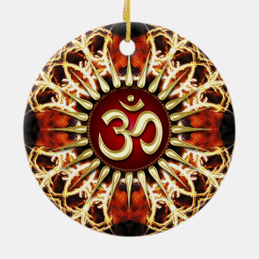 OM Fire Energy Spirit keramisch Ornament (Achterkant)