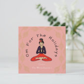 Om For The Holidays Card Feestdagenkaart (Staand voorkant)