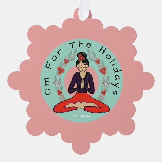 Om For The Holidays Ornament Card (Voorkant)