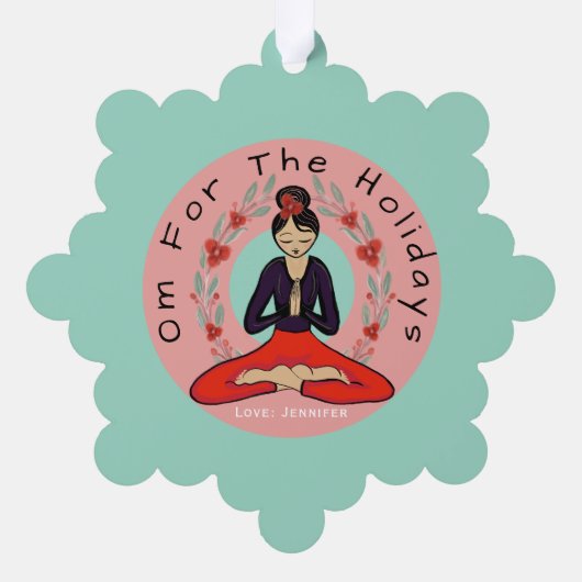 Om For The Holidays Ornament Card (Achterkant)