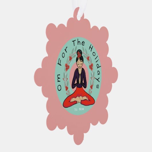 Om For The Holidays Ornament Card (Rechts)