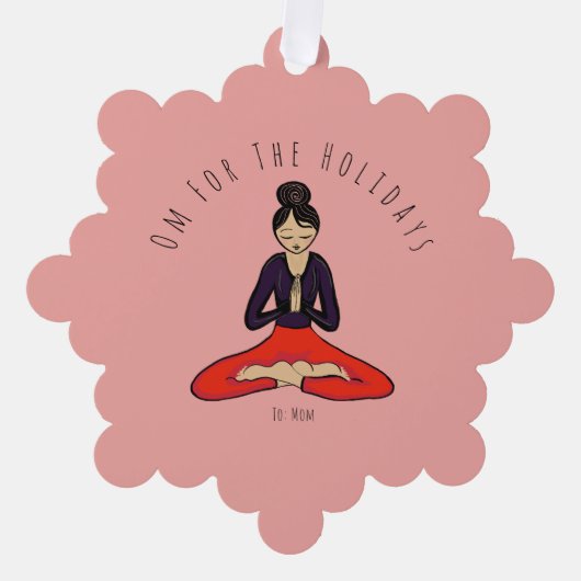 Om For The Holidays Ornament Card (Voorkant)