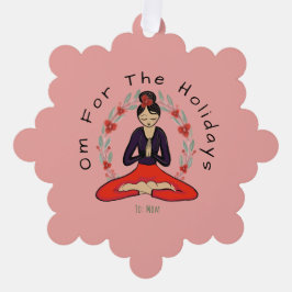 Om For The Holidays Ornament Card Kaart