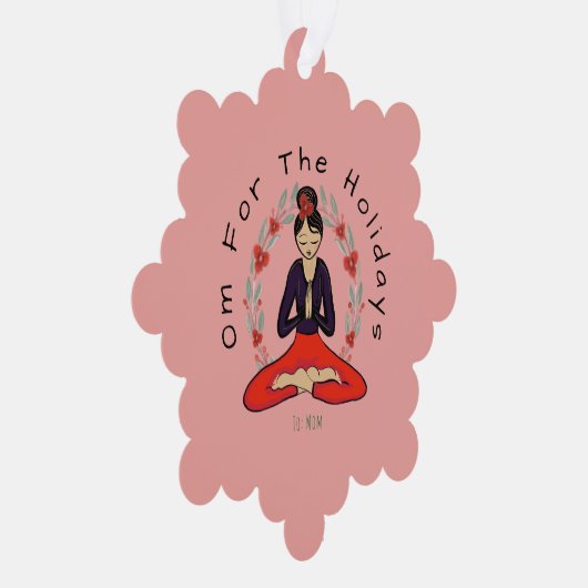 Om For The Holidays Ornament Card Kaart (Rechts)