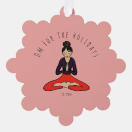 Om For The Holidays Ornament Card Kaart