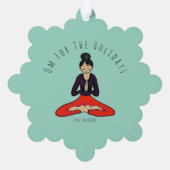 Om For The Holidays Ornament Card Kaart (Achterkant)