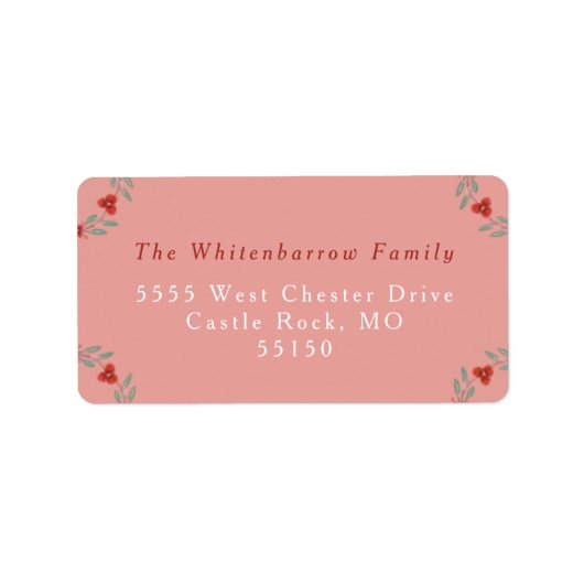 'Om For The Holidays' Yoga and Wreath Etiket (Voorkant)