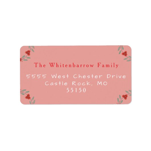 'Om For The Holidays' Yoga and Wreath Etiket (Voorkant)